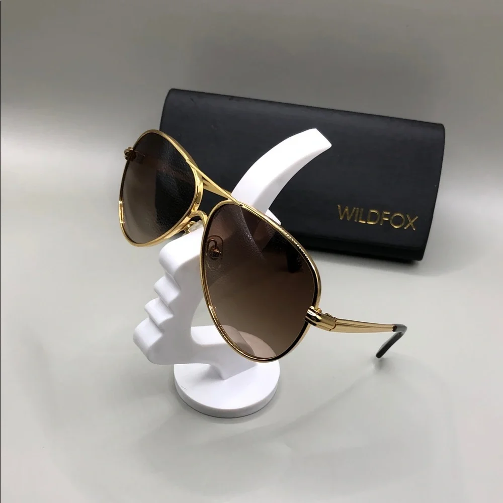 Wildfox Airfox 2 Gold Frame Aviator Sunglasses